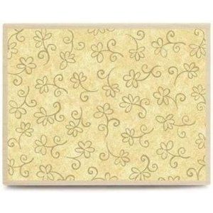 Field of Flowers Wood Mounted Rubber Stamp NWT NEW Stampabilities 3 3/4" x 5" Cr